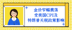 金价窄幅震荡，受美国CPI及特朗普关税政策影响